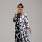 Black and White Monochrome Geometric Printed Dress
