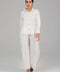 White Relaxed Shirt & Wide-Leg Pants Set
