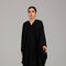 Black Classic Draped Kaftan Dress
