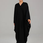 Classic Draped Kaftan Dress JS 008 Black