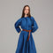 Navy Blue Belted Maxi Dress