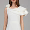 White One-Shoulder Ruffle Detail Maxi Dress
