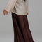 Brown Satin Flow Skirt 