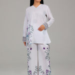 Soft Floral Printed Co-ord Set JS 001 White