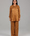 Brown Burnished Brown Jacquard Co-Ord Set