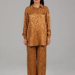 Burnished Brown Jacquard Co-Ord Set BKMF 014 Brown