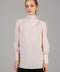 Peach High-Neck Draped Top