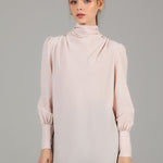 High-Neck Draped Top BKMF 031 Peach