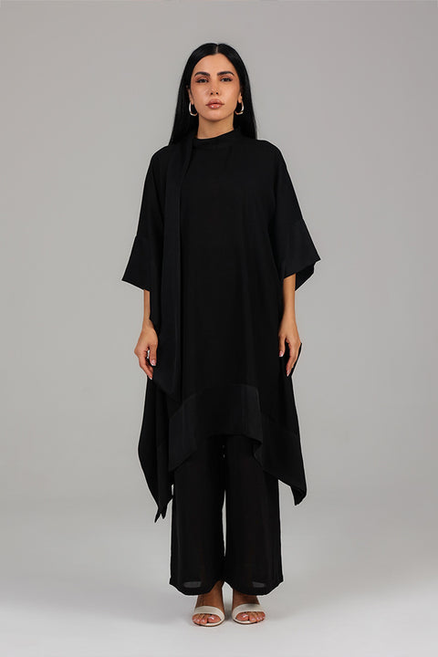 Black Draped Co-Ord Set