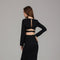 Black Midnight Cut-Out Detail Midi Dress