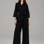 Wrap Style Modest Co-Ord Set PR 011 Black