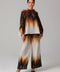 White Abstract Ombre Co-ord Set