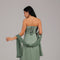 Mint Green Strapless Bow Detail Maxi Dress