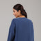 Dusty Blue Relaxed Button-Front Top
