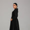 Black Wrap-Style Maxi Dress