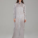Striped Shirt Dress JS 018 Cream