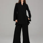 Fluid Longline Co-Ord Set JS 026 Black