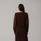 Brown Ruffle Detail Maxi Dress