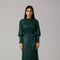 Green Sequin High-Neck Maxi Dress