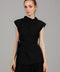 Black Draped Wrap Detail Top 
