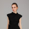 Black Draped Wrap Detail Top 