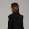 Black High-Neck Draped Top
