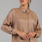 Brown Steel Satin Co-ord Set