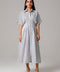 White Striped Shirt Midi Dress for Women