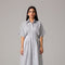 White Striped Shirt Midi Dress for Women