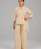 Beige Wrap Style Modest Co-Ord Set 