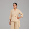 Beige Wrap Style Modest Co-Ord Set 