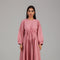 Dusty Pink Pintuck Detail Modest Dress