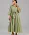 Sage Green Tiered Shirt Dress