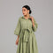 Sage Green Tiered Shirt Dress