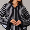 Black Monochrome Stripe Co-ord Set