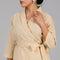 Beige Wrap Style Modest Co-Ord Set 