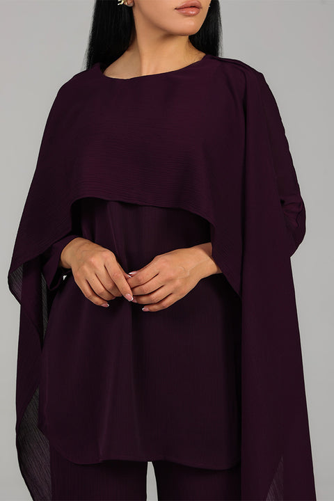 Purple Layered Co-Ord Set 