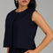 Navy Blue Sleeveless Co-Ord Set