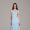 Sky Blue Strapless Bow Detail Maxi Dress