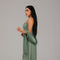 Mint Green Strapless Bow Detail Maxi Dress