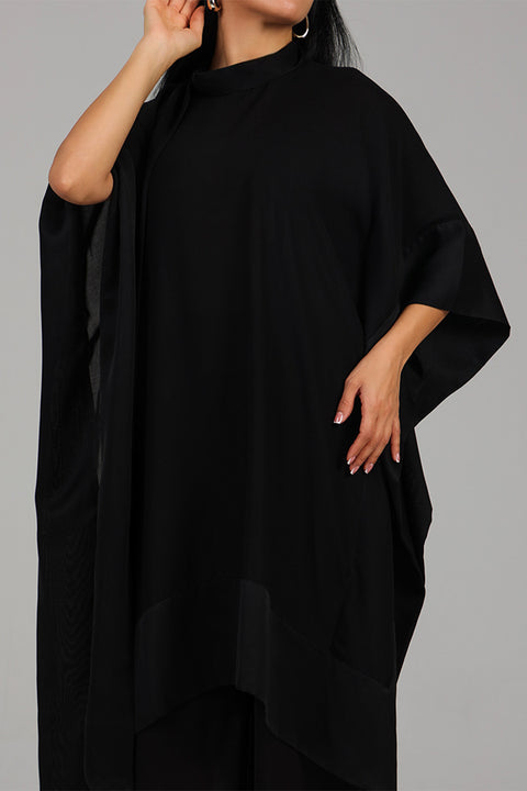 Black Draped Co-Ord Set