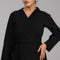 Black Wrap-Style Maxi Dress
