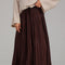 Brown Satin Flow Skirt 