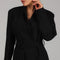 Black Tailored Jacket & Pleated Skirt Set