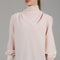 Peach High-Neck Draped Top