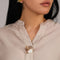 Cream Relaxed Fit Embellished Detail Top