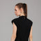 Black Draped Wrap Detail Top 