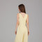Yellow Draped One-Shoulder Jumpsuit 