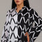 Black and White Monochrome Geometric Printed Co-ord Set 