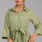 Sage Green Tiered Shirt Dress
